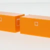 - Baucontainer 2 x 20ft, orange, 1:87, Herpa