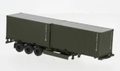 - Containerauflieger 3achs mit 2 x 20 ft. Container, Bundeswehr, 1:87, Herpa Military