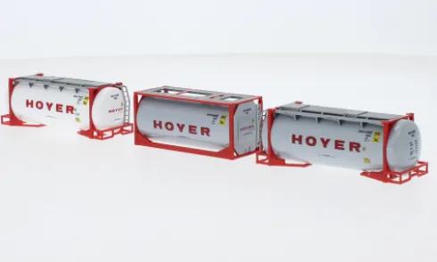 - 3er-Set: Tankcontainer, Hoyer, 1:87, Herpa