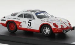 Alpine Renault A110, weiss/rot, Rallye Ypres, 1973, #5, S.Laurent/P.Hammelrath, 1:43, Trofeu