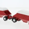 Anhänger Double Bottom Dump Trailer, rot, 1955, 1:64, Neo