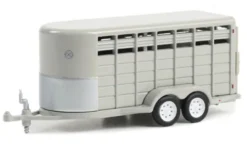 Anhänger 14-Foot Livestock Trailer, grau, 1:64, Greenlight