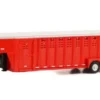 Anhänger Gooseneck Livestock Trailer, rot, 1:64, Greenlight