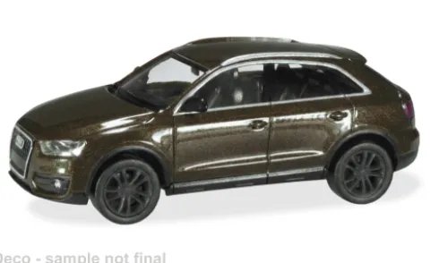 Audi Q3, dunkeloliv, 1:87, Herpa