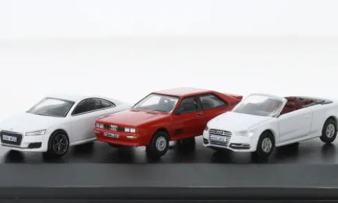 Audi 3er-Set: Quattro, TT und A3 Cabriolet, 1:76, Oxford
