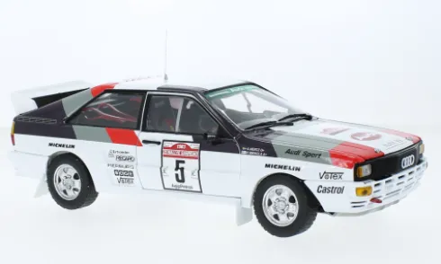 Audi quattro A2, Rallye WM, Rallye San Remo, 1983, #5, H.Mikkola/A.Hertz, 1:18, Sun Star