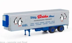 Auflieger Kühlkofferauflieger, Willy Bruhn, 1:87, Herpa / Modellbau Schwarz
