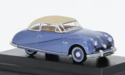 Austin Atlantic Coupe, blau/hellbeige, 1:76, Oxford