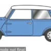 Austin Cooper S, blau/weiss, 1:43, Oxford