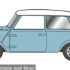 Austin Mini, hellblau/weiss, 1:76, Oxford