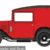 Austin 7 Van, rot/schwarz, 1:76, Oxford