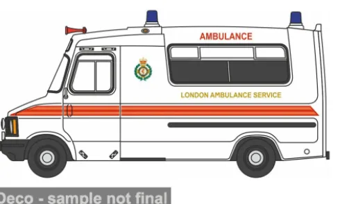Bedford CF Hanlon, weiss, Ambulance London Ambulance Service (OFAH), 1:76, Oxford