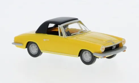 BMW 1600 GT Cabrio, gelb, 1967, 1:87, Wiking