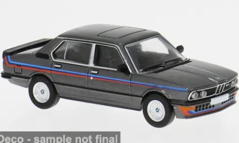 BMW M535i (E12), dunkelgrau/Dekor, 1980, 1:87, PCX87