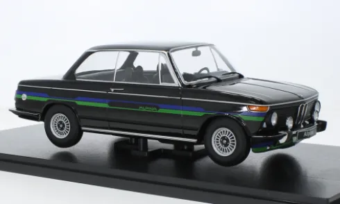BMW 2002 Alpina, schwarz/Dekor, 1974, 1:18, KK Scale