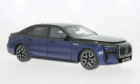 BMW i7 M70 (G70), blau/schwarz, 2024, 1:18, Minichamps