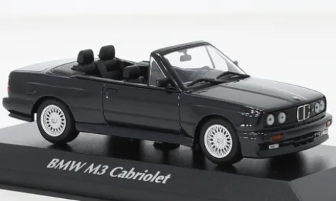 BMW M3 (E30) Cabriolet, dunkelblau, 1988, 1:43, Maxichamps