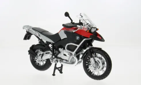 BMW R 1200 GS, dunkelrot/schwarz, 2018, 1:12, Maisto