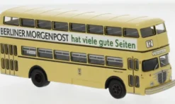 Büssing D2U Doppeldecker, 1960, BVG - Berliner Morgenpost, 1:87, Brekina