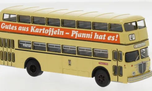 Büssing D2U Doppeldecker, 1960, BVG - Pfanni, 1:87, Brekina
