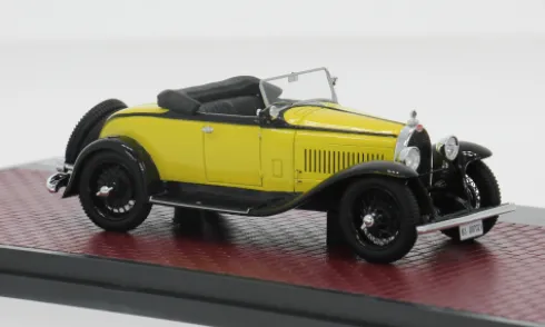 Bugatti Type 40 Roadster, gelb/schwarz, 1929, 1:43, Matrix