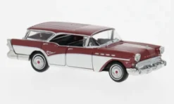Buick Century Caballero, dunkelrot/weiss, 1957, 1:87, Brekina