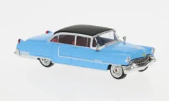 Cadillac Fleetwood, blau/schwarz, 1955, 1:87, Brekina