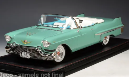 Cadillac Series 62 Convertible, türkis, 1957, 1:18, Stamp Models