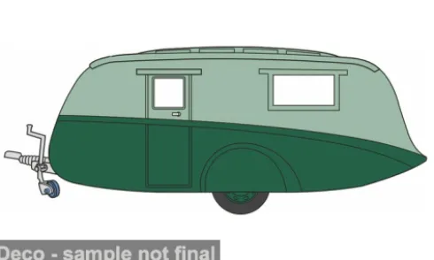 - Caravan, dunkelgrün/hellgrün, 1:76, Oxford