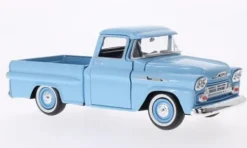 Chevrolet Apache Fleetside Pick Up, hellblau, 1958, 1:24, Motormax