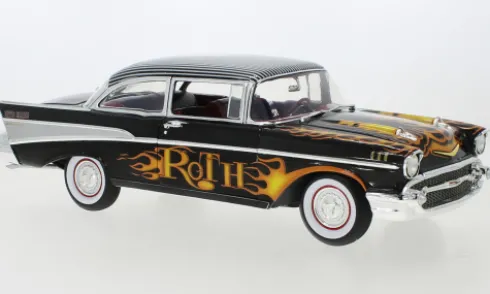 Chevrolet Bel Air, schwarz/Dekor, 1957, Big Daddy Ed Roth, 1:18, ACME
