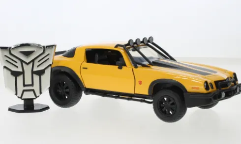 Chevrolet Camaro, orange/schwarz, 1977, Transformers Bumblebee, 1:24, Jada