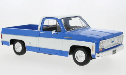 Chevrolet C10 Cheyenne Super, blau/weiss, 1974, 1:18, Maisto