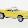 Chevrolet Corvette C2 Cabrio, hellgelb, 1962, 1:87, Brekina