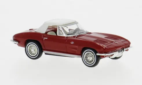 Chevrolet Corvette C2 Cabrio, rot, 1962, 1:87, Brekina
