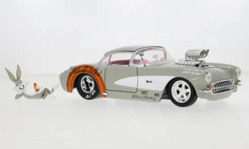 Chevrolet Corvette (C1), 1957, Looney Tunes - Bugs Bunny, 1:24, Jada