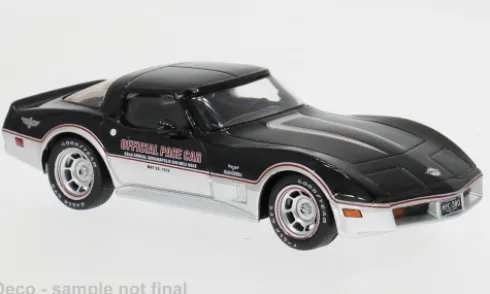 Chevrolet Corvette (C3), schwarz/silber, 1980, 1:43, IXO