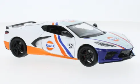 Chevrolet Corvette (C8) Stingray, 2020, Gulf, 1:24, Motormax