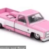 Chevrolet Silverado Dually Vintage Spec V2, pink/weiss, 1980, 1:64, Mini GT