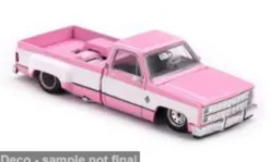 Chevrolet Silverado Dually Vintage Spec V2, pink/weiss, 1980, 1:64, Mini GT