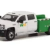 Chevrolet Silverado 3500HD Dually, 2018, WM - Waste Management, 1:64, Greenlight