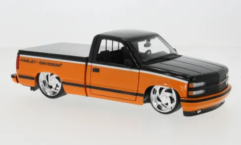 Chevrolet 454 SS Pick-Up, orange/schwarz, 1993, 1:24, Maisto