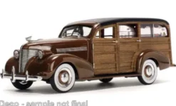 Chevrolet Woody Surf Wagon, braun/Holzoptik, 1939, 1:18, Sun Star