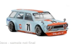 Datsun 510 Gulf Wagon V1, hellblau/orange, 1969, Gulf, #71, 1:64, Mini GT