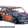 Datsun 510 Wagon KOI V1, blau/Dekor, 1969, 1:64, Mini GT