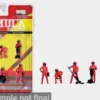 Diorama Formula Pit Crew Team Red, 1:64, American Diorama