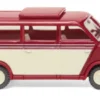 DKW Schnelllaster Bus, dunkelrot/hellbeige, 1955, 1:87, Wiking
