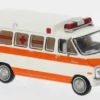 Dodge B 200 Ambulance, weiss/dunkelorange, 1975, 1:87, Brekina