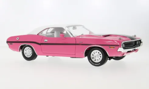 Dodge Challenger R/T, pink/schwarz, 1970, 1:18, Greenlight