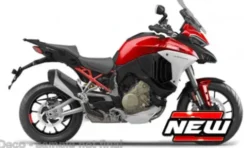 Ducati Multistrada V4, rot/schwarz, 1:18, Bburago